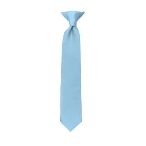 CRAVATE - NŒUD PAPILLON Cravate à clip pour garçon à couleur unie de NYFASHION101, Bleu poudre 20,3 cm