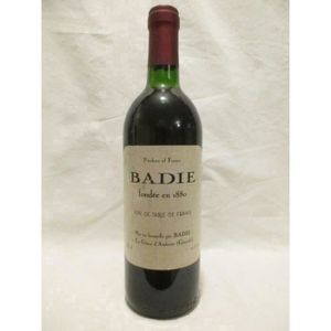 VIN ROUGE vin de table badie (gironde) non millésimé années 