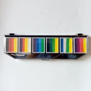 PALETTE DE MAQUILLAGE  compagnon6-Pigment à base'eau mat, boîte arc en ciel de 6-10-12 couleurs, produits de maquillage, peinture'ar