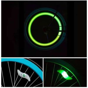 MANCHON - TABLIER Roues lumineuses à rayons de couleur pour vélo de route tout terrain équipement de conduite nocturne GREEN