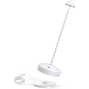 LAMPE A POSER Lampe De Chevet En Métal À Intensité Variable - Étanche Pour L'Intérieur Et L'Extérieur (Blanc)[u1860]