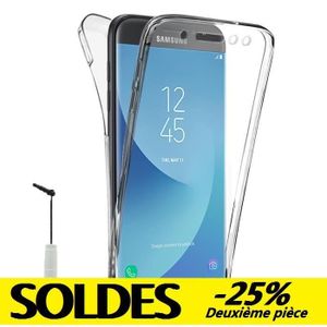 COQUE - BUMPER Pour Samsung Galaxy J5 Pro (2017) J530Y : Coque Silicone Gel ultra mince 360° protection intégrale Avant et Arrière + mini Stylet
