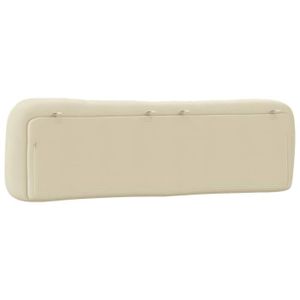 COUSSIN Mothinessto-Coussin de tête de lit crème 180 cm tissu