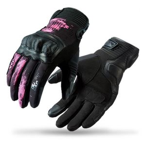 GANTS - SOUS-GANTS Gants de Motocross Imperméables pour Femme,viser de Motard Résistants à l'Usure,Anti-chute,Équipement de Moto- DX-A3.5 Pink