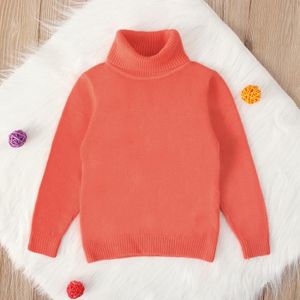0 8 Ans Pull A Col Roule Couleur Unie Manches Longues Pull Over Pour Bebe Enfant Fille Garcon Mixte