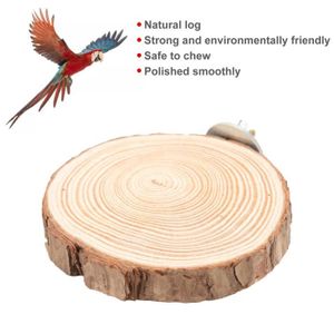 PERCHOIR LEX Perchoir à plate-forme ronde pour oiseau Plate-forme de perchoir rond pour oiseaux Support en bois animalerie jouet - Qqmora