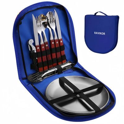 Dokeno Vaisselle Pliante en Acier Inoxydable 2 Pièces, Couvert Camping Multifonction 8 en 1 Amovible Vaisselle de Camping pour la Randonnée en Plein Air Pique-Nique Voyage Dokeno Vaisselle Pliante en Acier Inoxydable 2 Pièces, Couvert Camping Multifonction 8 en 1 Amovible Vaisselle de Camping pour la Randonnée en Plein Air Pique-Nique Voyage