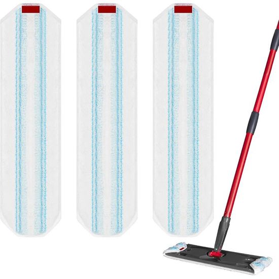 6 Stück Ersatzbezüge Für Vileda H2Pro - Mikrofaser Pads Für Flachmopps | Waschmaschinenfest