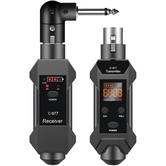 Système Microphone Sans Fil UHF XLR - Émetteur + Récepteur, Compatible Micros Dynamiques/condenseurs