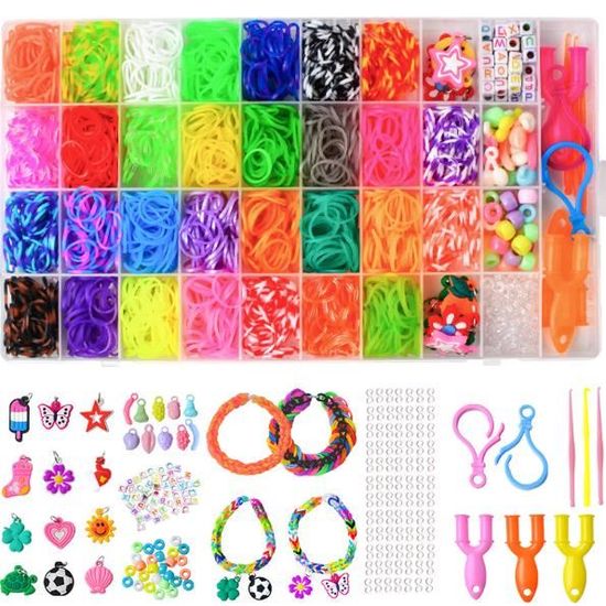 Bricolage Enfant Elastique Bracelet Kit, 5-12 Ans ,Perles Bracelet