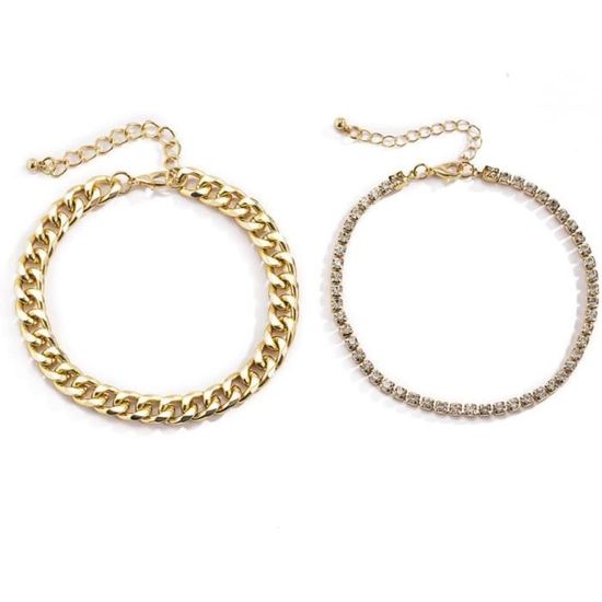 Bracelet De Cheville Boho Femme Chaîne Pied Doré - Pendentif Perles Plage Décoration été Cadeau Fille