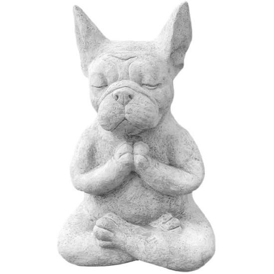 Statue De Chien Bouddha En Résine - 4,72 Pouces, Résistante Aux Intempéries | Décoration Jardin Zen, Mignonne Et Drôle - 2