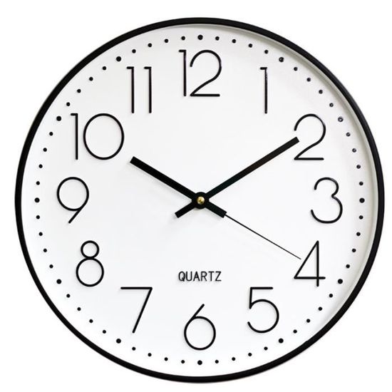 12 Pouces Silencieux Horloge Murale-Moderne Pendule Murale-pour La Chambre Cuisine Salon Decor-Noir