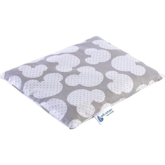 Coussin Chauffant Ou Froid Aux Noyaux De Cerise 20x20cm, Motif Carreaux Marron - 100% Coton