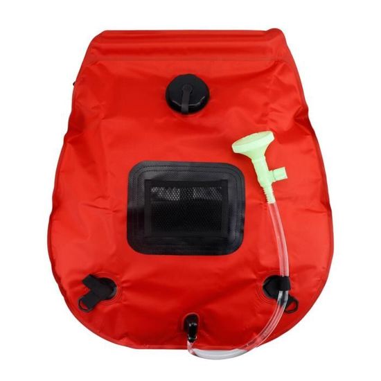 Douche Solaire ECtury 20L – Sac PVC, Pommeau Avec Interrupteur, Chauffe En 3h – Idéale Pour Camping, Rando, Festivals