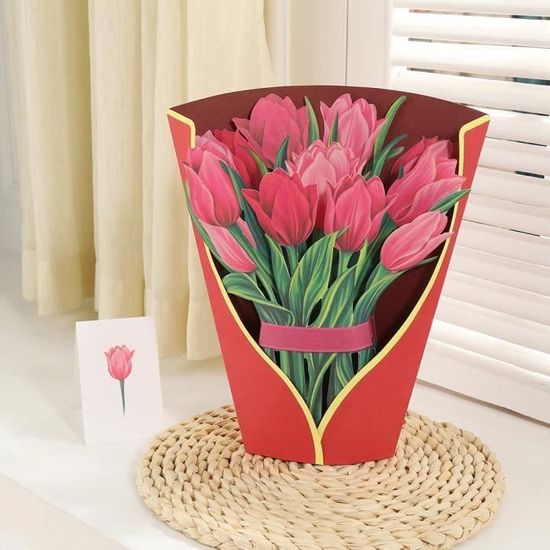 Belles Cartes D'Anniversaire Femme 93E Anniversaire  Bouquet Tulipes