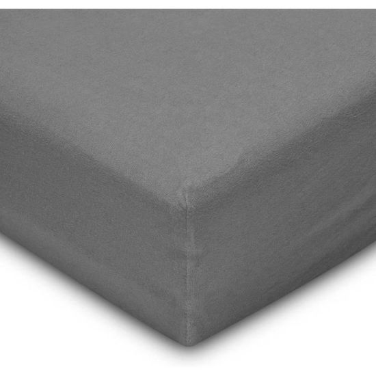 Drap Housse 100% Coton Lavea - Taille 90x200-100x200, Élastique Tout Autour, Anti-Glisse