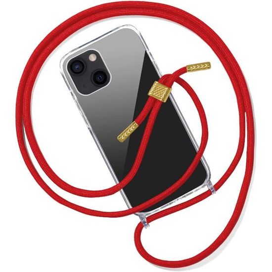 Étui à cordon lisse rouge cool pour iPhone 15 Plus
