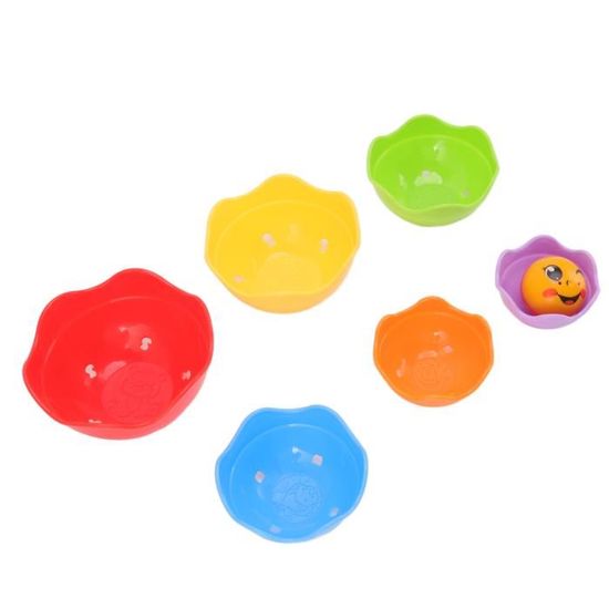 10 Gobelets Empilables Montessori Pour Bébé - Couleurs Arc-en-ciel, Numérotés 1 à 10 - Jouet De Bain, Plage, Apprentissage