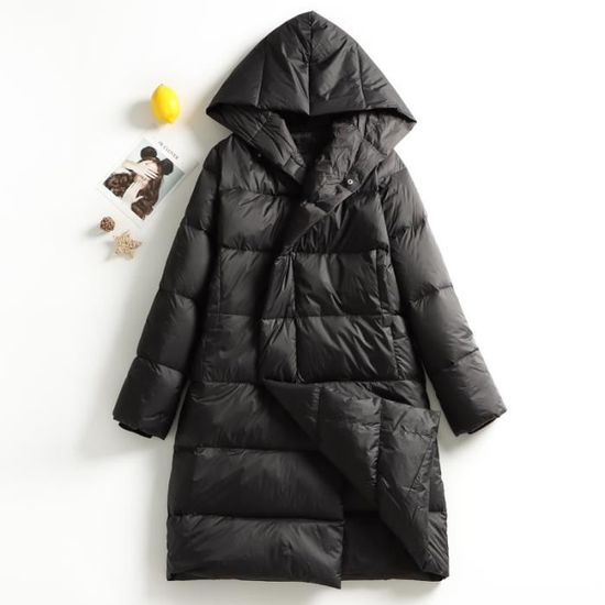 FASHIONISM Cardigan Long Uni à Manches Longues Et Col Ouvert