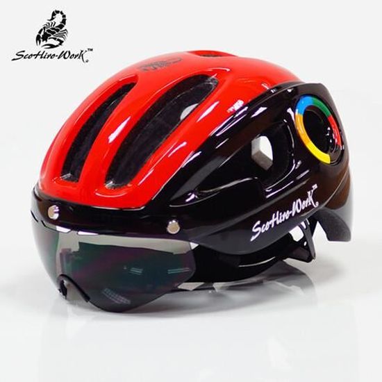 Casque De Vélo Adulte Avec Visière Et Feu Arrière - Ultraléger, Réglable, Pour VTT, Scooter, Moto (hommes/femmes) - 4