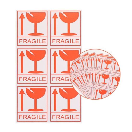 Etiquette Fragile 150 étiquettes FRAGILE Pour Cartons - Autocollants D'avertissement Déménagement Et Livraison Marquage Fragile Boîtes Carton