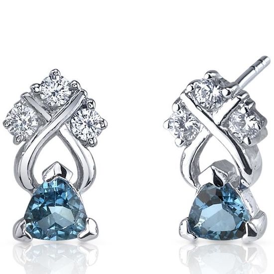 Boucles D'oreilles Bestyle Argent 925 Avec Pierre De Lune - Cadeau Saint-Valentin Ou Fête Des Mères