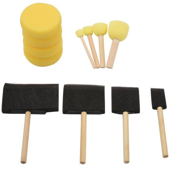 Lot De 50 Pinceaux éponge – Pour Peinture, Artisanat, Modelisme – Taille 7,3 X 1 Cm