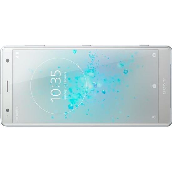 Smartphone Sony XPERIA XZ2 double SIM 4G LTE 64 Go gris - Écran 5,7" TRILUMINOS - RAM 4 Go - Caméra 19 MP