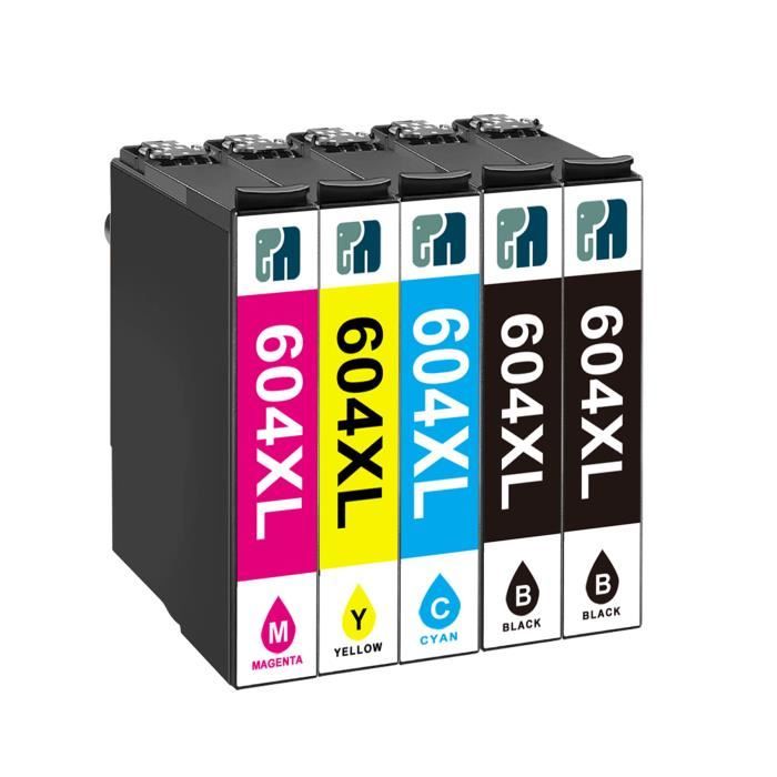 OK-INK 604XL Pack de 5 Cartouche d'encre compatible avec EPSON