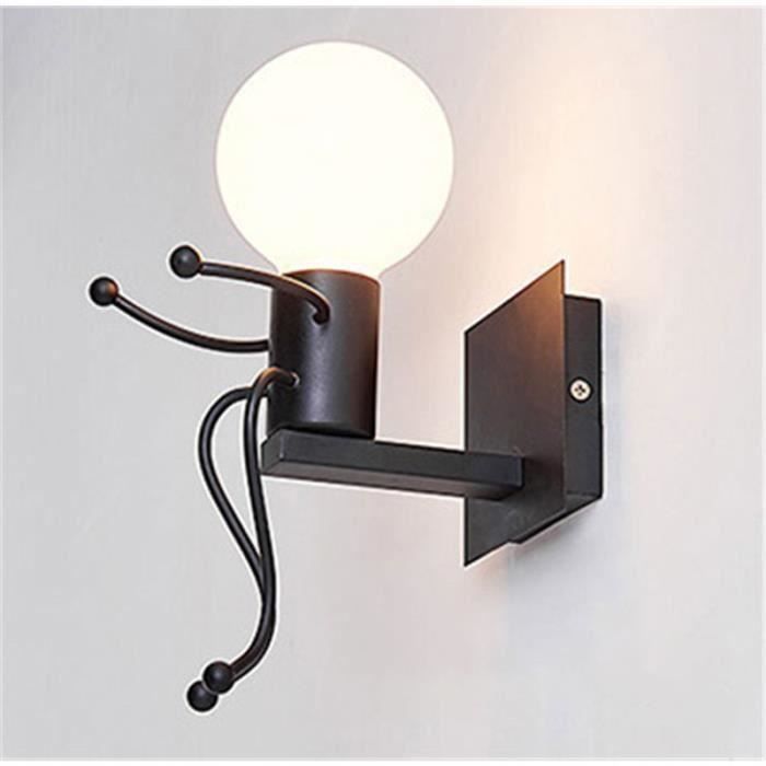 Applique Murale Moderne Mode Métal Créatif Simplicité Design Pour Chambre D'enfant Eclairage Lampe Douille E27