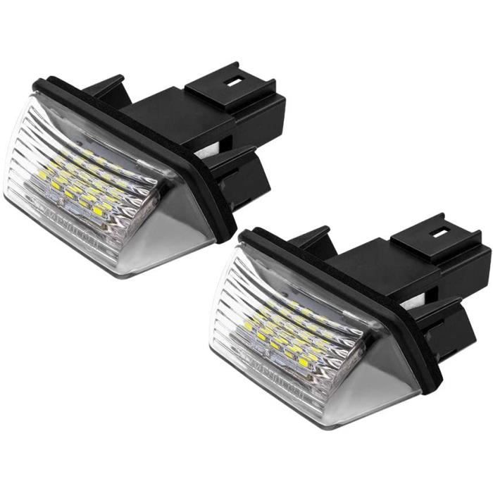 Safego LED Éclairage de plaque d'immatriculation Auto Ampoules Super Brillant 6000K Xénon Blanc 18 SMD Feux arrière pour 206-20 A611