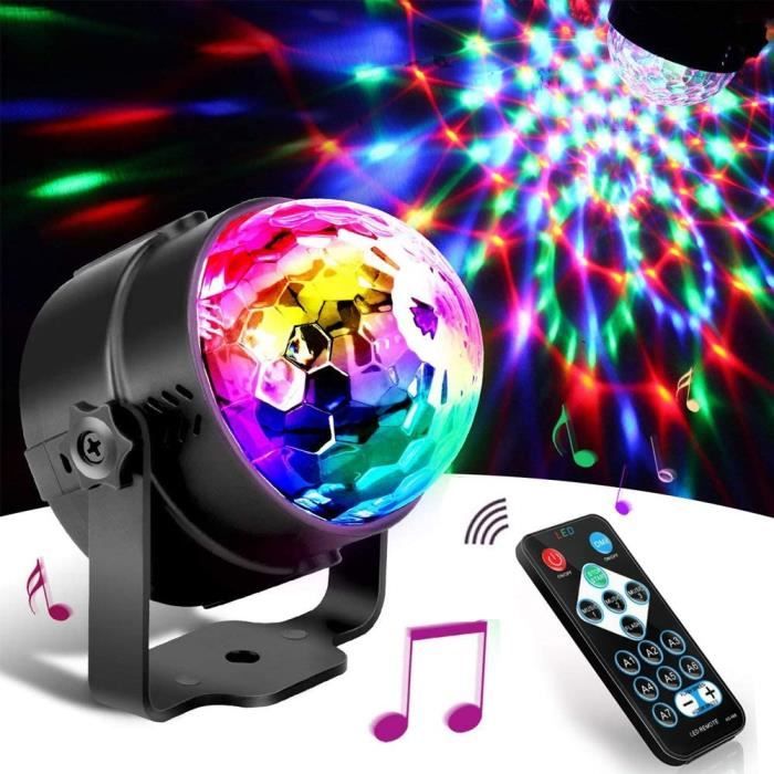 Lampe de Scène - Jeux de Lumière 5W 240V - Innoo Light Boule à Facette Disco de 7 Couleurs RGB Avec Télécommande - Lumière d'Ambianc