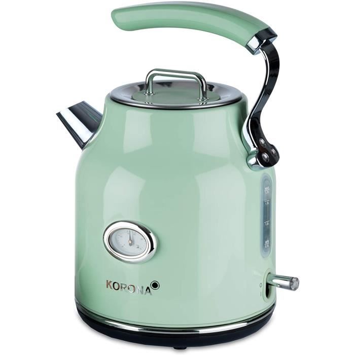 Korona Korona 20665 Bouilloire électrique Menthe 1, 7 l, 2200 W, filtre anti-calcaire, arrêt vapeur, protection contre le fonctionne
