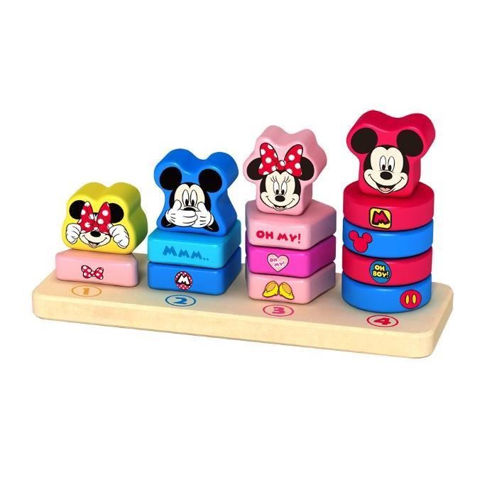 Disney - Anneaux en bois Mickey à empiler - 15 pcs