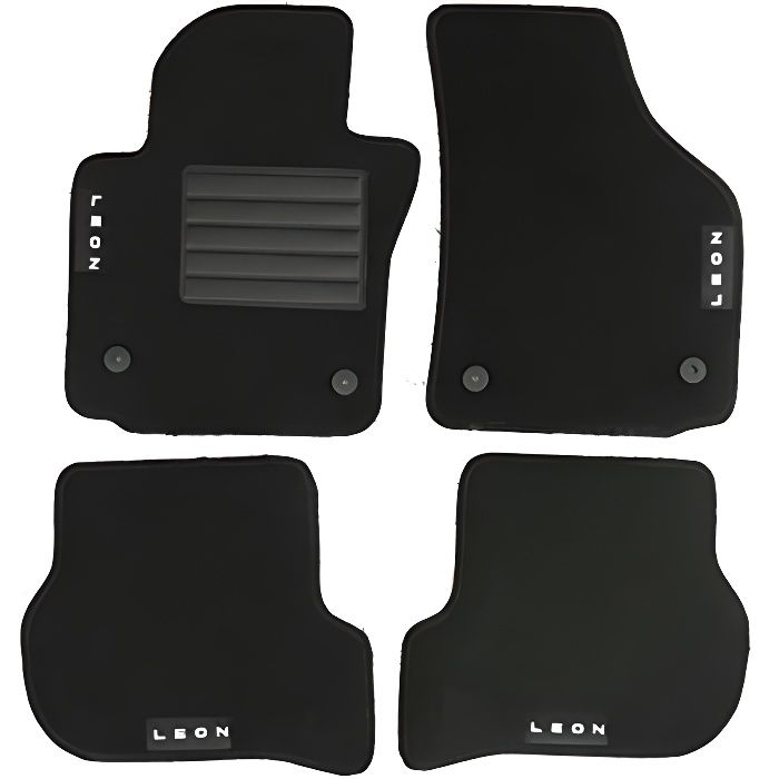 Jeu de 4 tapis moquette pour SEAT LEON 2005>2011