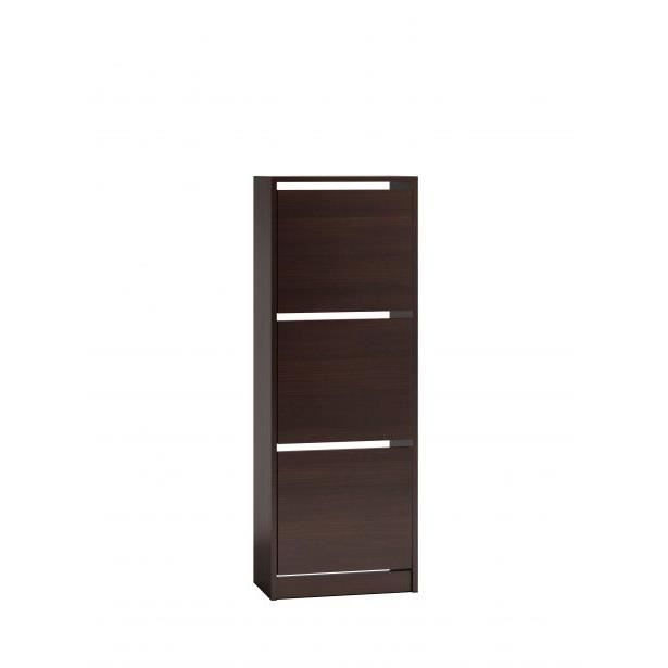 Meuble à chaussures design avec 3 portes Betsi 3 28 Wengé