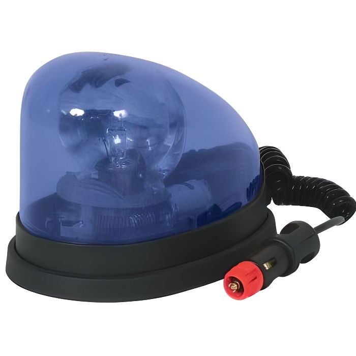 Gyrophare bleu goutte d'eau 12 volts 55 watts