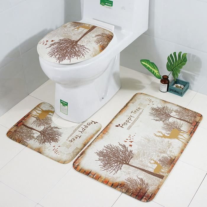 Abattant Wc,Housse De siège De Toilette, housse De siège De Toilette, accessoire De Toilette en tapis inodore - Type bath mat 11