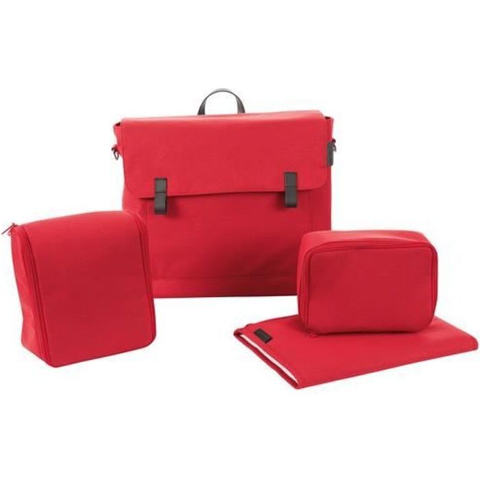 BEBE CONFORT Sac à langer Modern Bag, avec matelas à langer et compartiment isotherme - Vivid Red