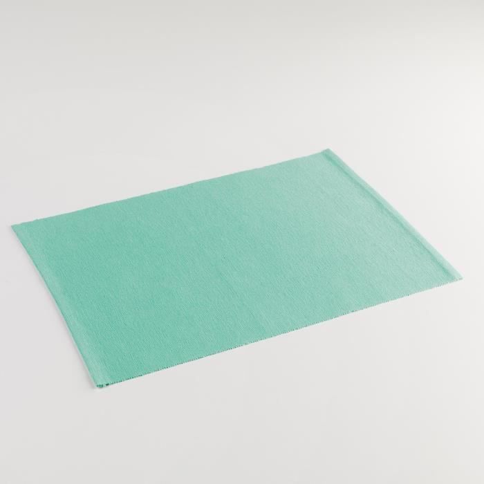 CDaffaires Set de table 33 x 45 cm coton uni miami Menthe