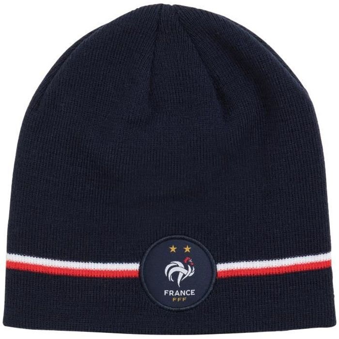 Bonnet FFF - Collection officielle EQUIPE DE FRANCE - Taille adulte - Blanc