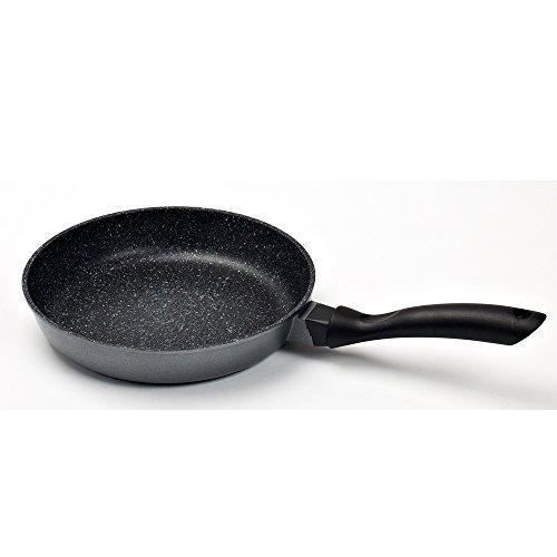 Kitchen Pro - Poêle en Pierre Tous Feux Dont Induction + 2 disques Anti-Rayures (Poêle en Pierre 24 cm)