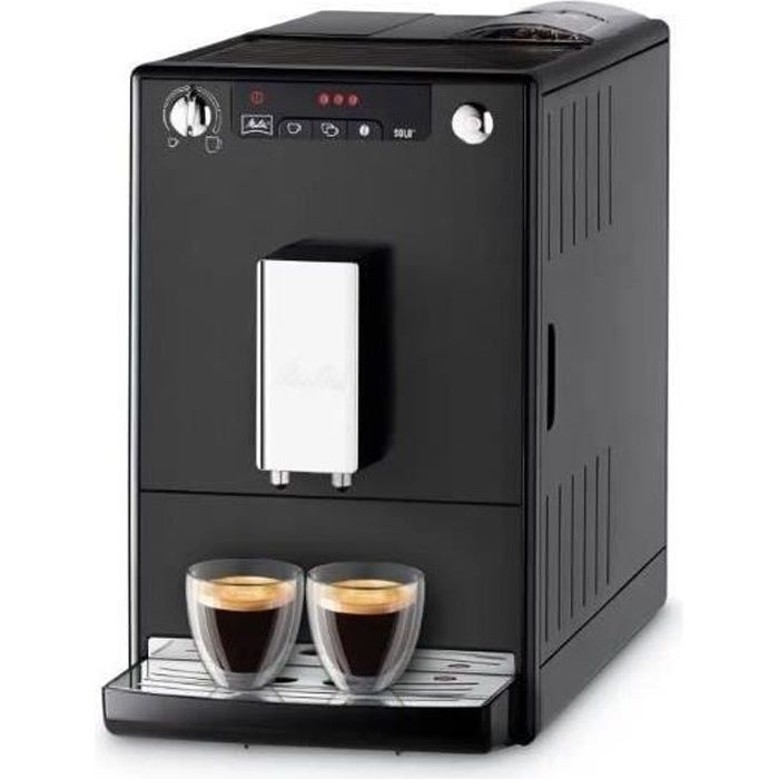 Machine à café à grains espresso broyeur automatique MELITTA ultra compact - E950-544 - Noir Mat