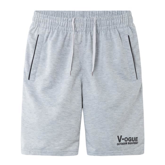 Homme Shorts Sports Outdoor Casual Cool Lettre Impression Eté Slim Fit Couleur Pure Large Plage Comfortably Jogging