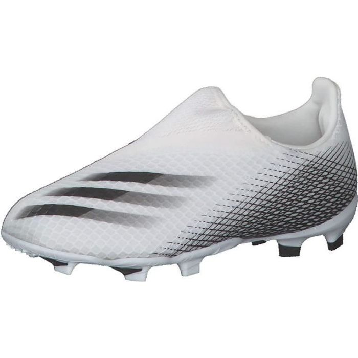 Adidas X GHOSTED.3 Ll Fg J , Chaussures de Football Unisexe-Enfants, Ftwbla/Negbás/Ftwbla, 35 Eu