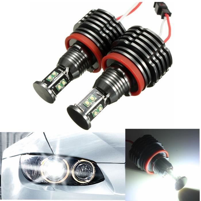2X H8 LED Angel Eye Halo 6000K Ampoule Sans Erreur Pour BMW E92 E93 E63 E70 X5