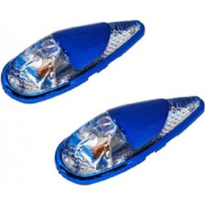 Clignotant goutte d'eau tuning transparent bleu Replay moto scooter quad