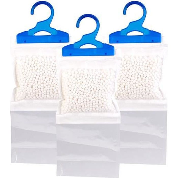 Pack d'absorbeurs d'humidité à suspendre spécial vêtements (x3)