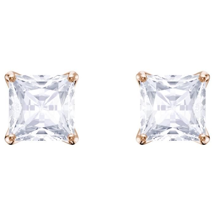 Bague - Anneau - Swarovski - Boucles d'oreilles clous Swarovski Attract rosées
